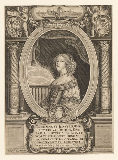 Anhalt-Dessau のルイーズ 1631-1680、レグニツァ公爵夫人、ブジェク、ウォロウ、オラヴァ、c。 1660年。 作： Johann Baptista Paravicini