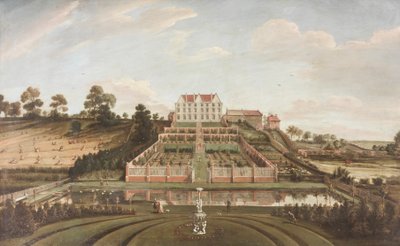 庭園のあるオランダの邸宅、1730 作： Johann Baptiste Bouttats