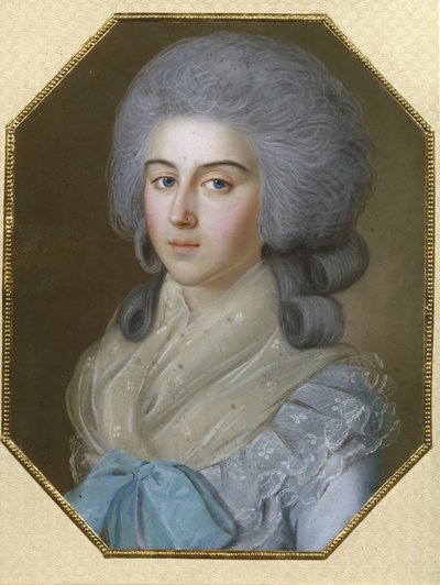 伯爵夫人アンナアレクサンドロフナゴリチナの肖像、バロネスストロガノヴァ1739-1816、1786 作： Johann Bardou