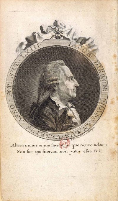 ジャコモ・ジロラモ・カサノバ1725-1798の肖像 作： Johann Berka