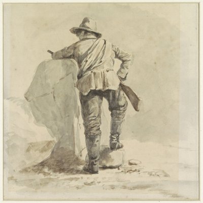 後ろから見た休憩中の男の子 作： Johann Bernard Klombeek