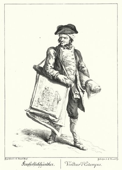 版画販売者（エングレービング 作： Johann Christian (after) Brand