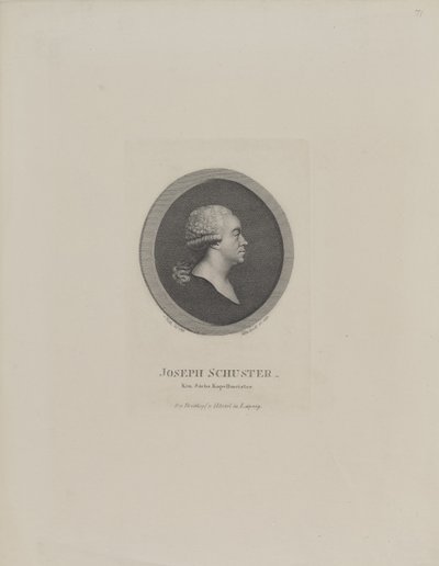 作曲家ジョセフ・シュスターの肖像1748-1812、1811。 作： Johann Christian Benjamin Gottschick