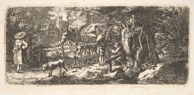 カートの運転手から与えられた施し、1814年。 作： Johann Christian Erhard