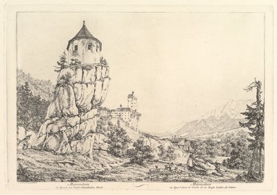 風景、チロルのマリアスタイン、19 世紀初頭。 作： Johann Christian Erhard