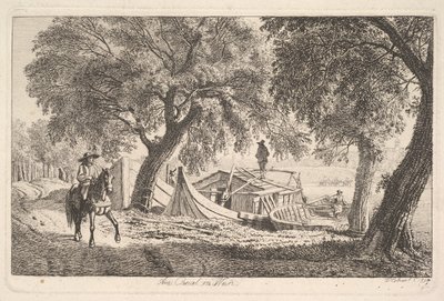 1819年、ウィーンの運河にて。 作： Johann Christian Erhard