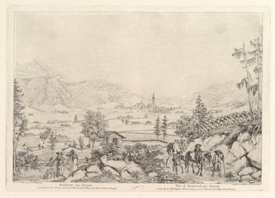 田園風景、ラートシュタット アム タウレン、19 世紀初頭。 作： Johann Christian Erhard