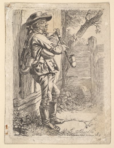 バグパイパー、1817年。 作： Johann Christian Erhard