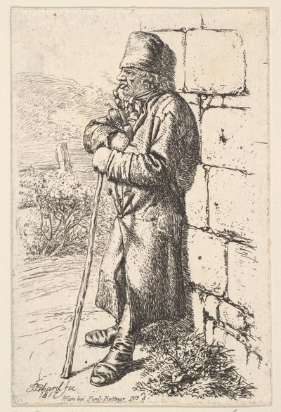 タバコ喫煙者、1817年。 作： Johann Christian Erhard