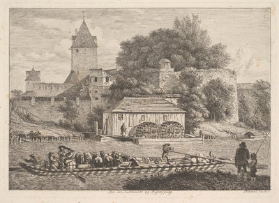 1817年にレーゲンスベルクの城壁。 作： Johann Christian Erhard