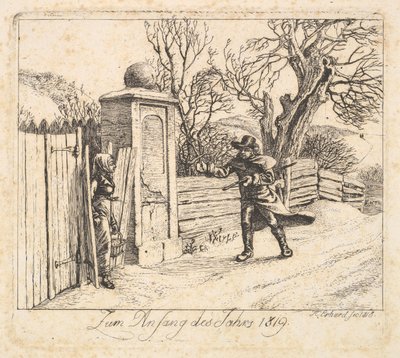 冬の風景、1818年。 作： Johann Christian Erhard