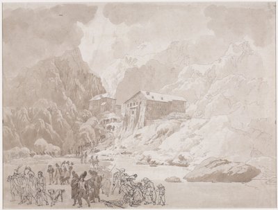 セントバーナードの兵士の通過 作： Johann Christian Ernst Müller