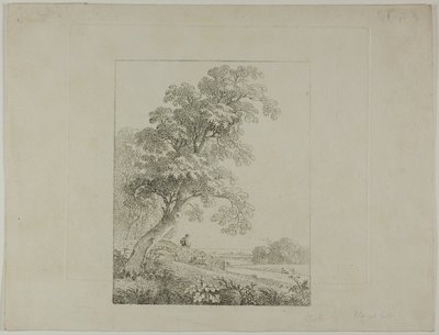 大きな木のある風景 作： Johann Christian Klengel
