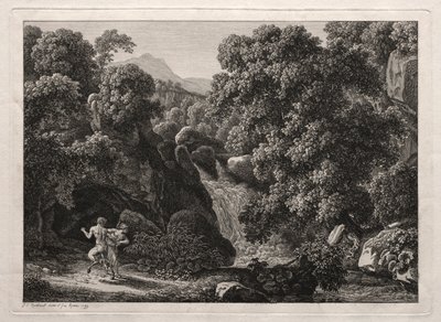 英雄的風景：サテュロスとニンフ、1799年。 作： Johann Christian Reinhart
