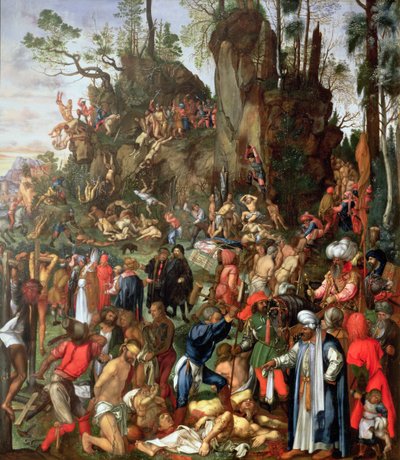 1万人の殉教、アルブレヒト・デューラーの絵画のコピー 作： Johann Christian Ruprecht