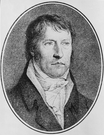 ドイツの哲学者、ゲオルクウィルヘルムフリードリッヒヘーゲル（1770-1831）の肖像、FWボリンジャー（1777-1825）によって1825年頃に彫刻 作： Johann Christian Xeller