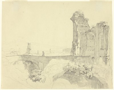 橋と廃墟の塔 作： Johann Christoph Erhard