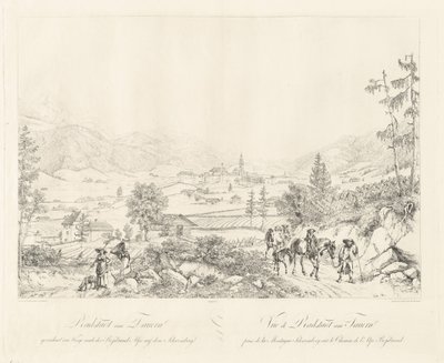 タウエルン近くのラートシュタット 作： Johann Christoph Erhard and Johann Adam Klein after Carl Ludwig Friedrich Viehbeck