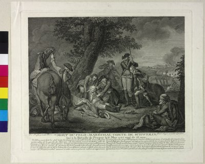 1757年、プラハの戦いでのクルト・クリストフ・フォン・シュヴェリーン侯爵の死 作： Johann Christoph Frisch