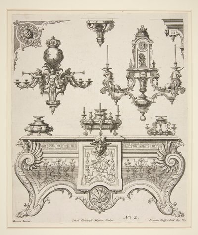 装飾図案シート 作： Johann Christoph Hafner