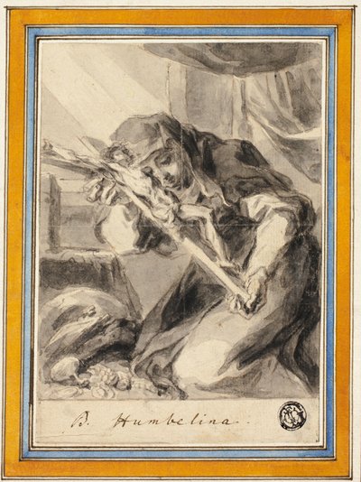 ベアタ・ハンベリナと十字架、1700年頃 作： Johann Christoph Lischka
