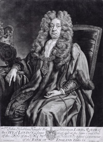 ジョンホーブロン卿（1632-1711）はR.ウィリアムズによって彫刻されました 作： Johann Closterman