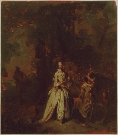庭の会社 作： Johann Conrad Seekatz