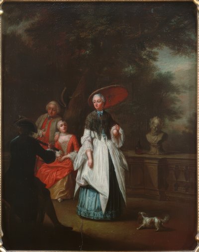 公園の様子 作： Johann Conrad Seekatz