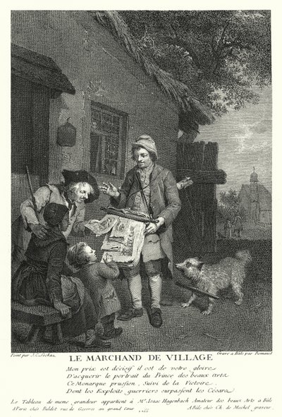 村の商人（彫刻 作： Johann Conrad Seekatz