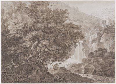 緑豊かな山の風景 (チボリ) 作： Johann Conrad Steiner