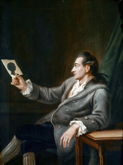 シルエットに見えるゲーテの肖像 作： Johann Ehrenfried Schumann