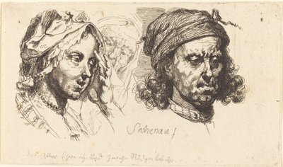 若い女と老女と長髪の男 作： Johann Eleazar Schenau