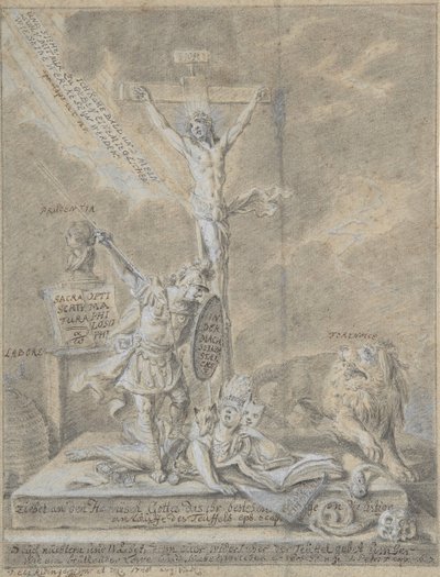 キリスト教の美徳の寓意、1746年。 作： Johann Elias Ridinger