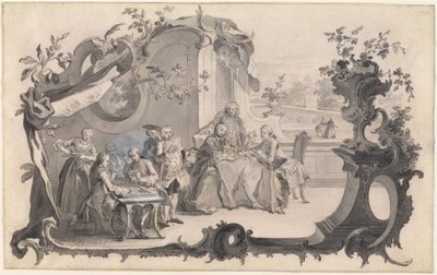 ボードゲームをする優雅な会社 作： Johann Esaias Nilson