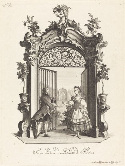 ガーデンドアのモダンなやり方 (A Garden Door in the Modern Style) 作： Johann Esaias Nilson