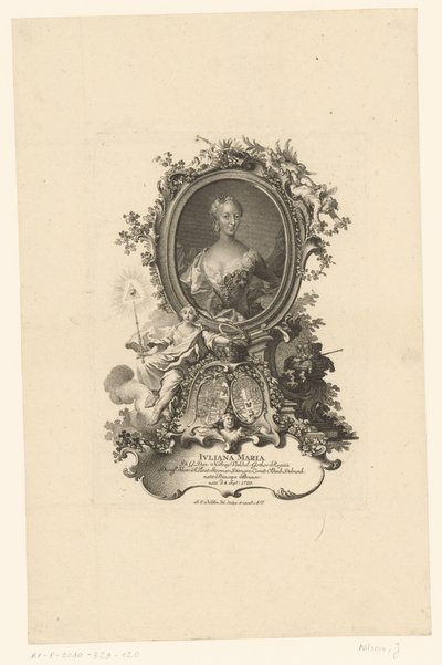 シュレースヴィヒ・ホルシュタインのジュリアナ・マリアの肖像画 作： Johann Esaias Nilson