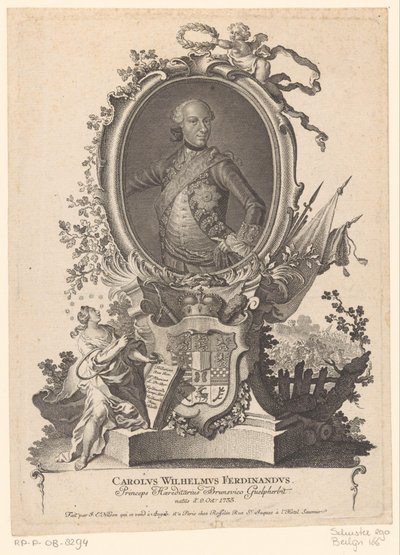Brunswick-Wolfenbüttel の Charles William Ferdinand の肖像 作： Johann Esaias Nilson
