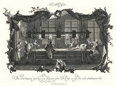 The Game of Billiards（彫刻 作： Johann Esaias Nilson