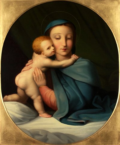 マドンナと子供 作： Johann Evangelist Scheffer von Leonhardshoff