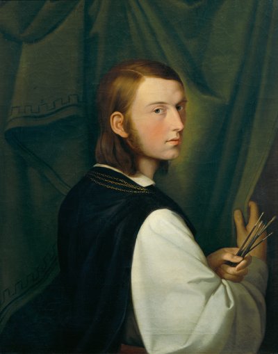 自画像 作： Johann Evangelist Scheffer von Leonhardshoff