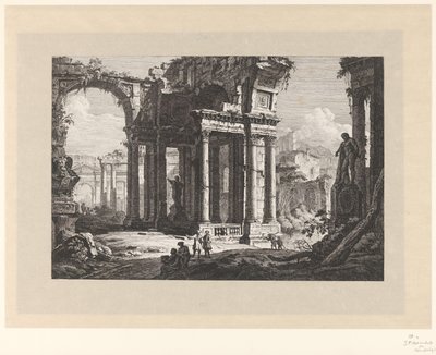 Ruins met de Farnese Hercules 作： Johann Ferdinand Hetzendorff von Hohenberg