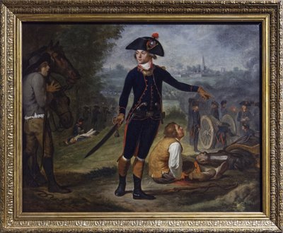 都市の包囲中の砲兵将校、1795年頃（キャンバスに油彩） 作： Johann Friedrich (after) Dryander