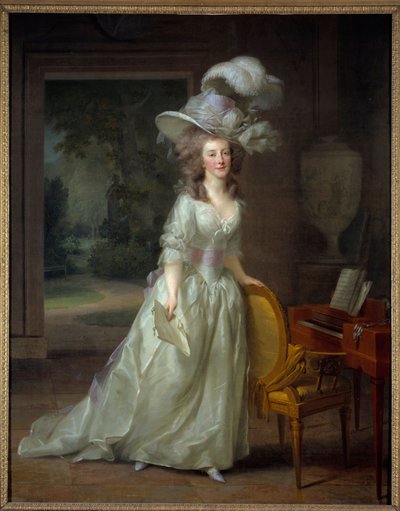 Portrait en pied de Frederique Louise Wilhelmine, princess of Orange Nassau (1770-1819) Painting by Friedrich Tischbein (1750-1812) 1788 Sun.2.1x1.65 m ボルドー、ミュゼ・デ・ボザール - オレンジ公妃フレデリカ・ルイーズ・ウィルヘルミーナの全身像 作： Johann Friedrich August Tischbein