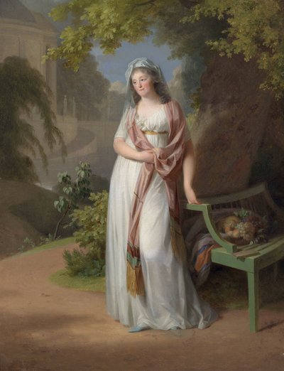 Margravine Luise von Anhalt-Dessau (Anhalt Dessau) (1750-1811) (Louise de Brandenburg Schwedt)の肖像 par Tischbein, Johann Friedrich August (1750-1812).油彩・キャンバス、サイズ：94x72 作： Johann Friedrich August Tischbein