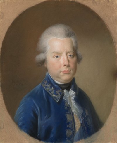 ウィリアム5世、オレンジの王子、1789年（羊皮紙にパステル） 作： Johann Friedrich August Tischbein