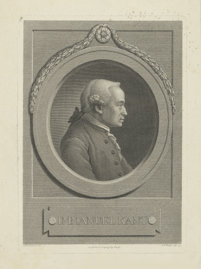 イマヌエルカントの肖像1724-1804、1791年。 作： Johann Friedrich Bause