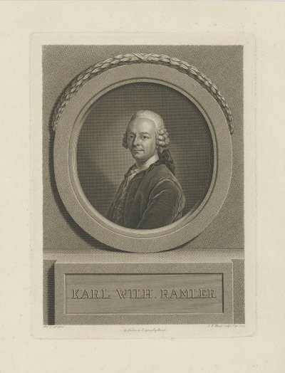 カールヴィルヘルムラムラーの肖像1725〜1798年、1774年。 作： Johann Friedrich Bause