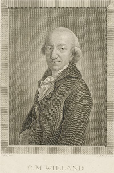詩人と作家のクリストフマーティンヴィーランド1733-1813、1797の肖像。 作： Johann Friedrich Bause