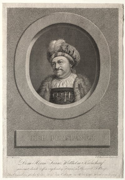 ペルシャ人 - フランツ・ヴィルヘルム・クロイハウフの肖像 作： Johann Friedrich Bause