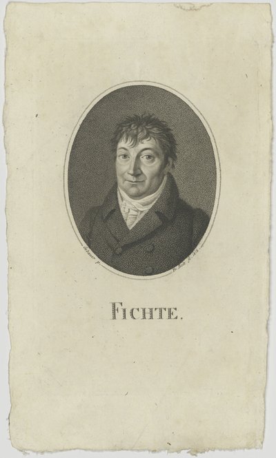ヨハン・ゴットリープ・フィヒテ1762-1814、1812の肖像。 作： Johann Friedrich Bolt